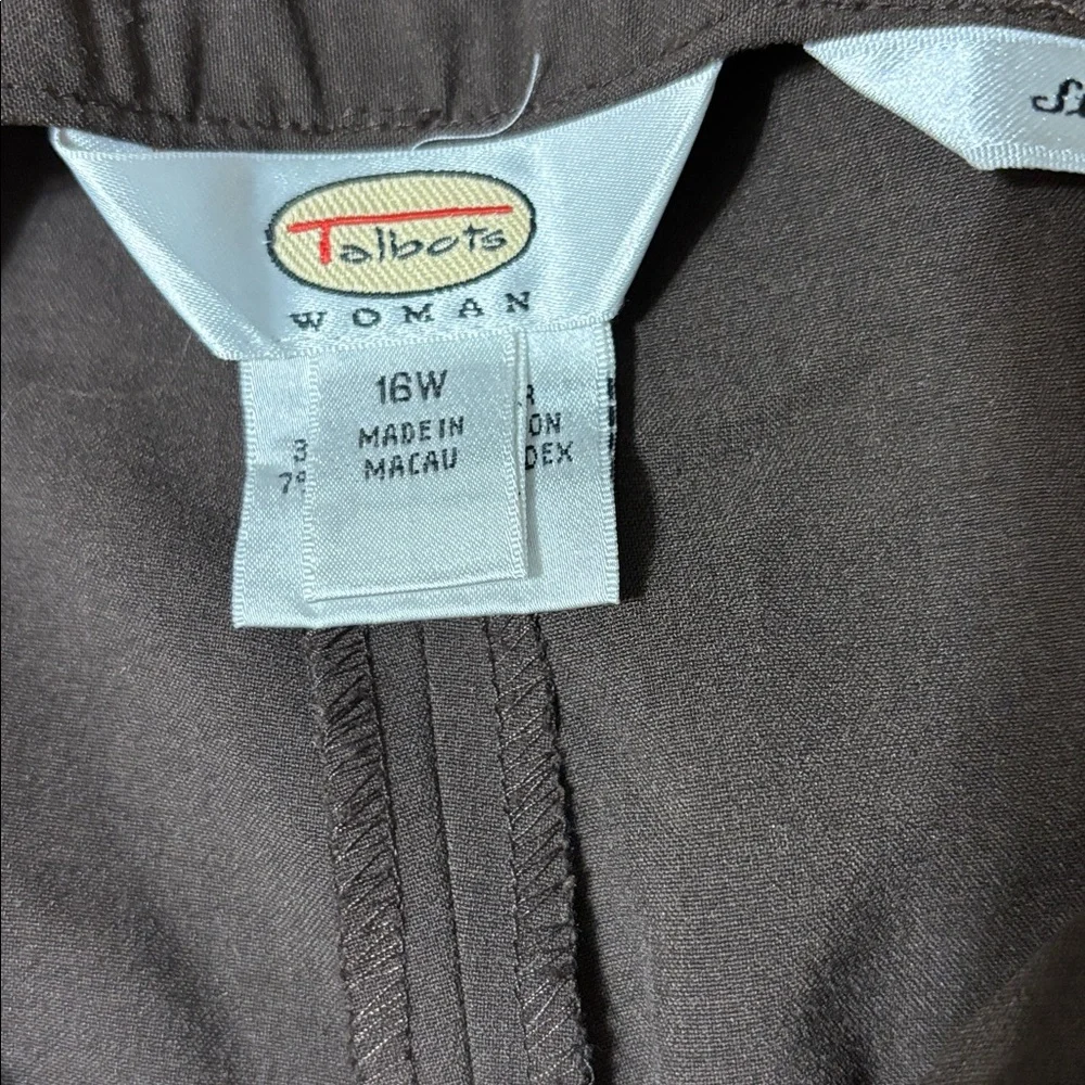 Talbots Stretch Brown Straight Leg Pants